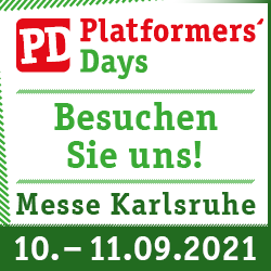 Ausstellerbanner Platformers Days 2021